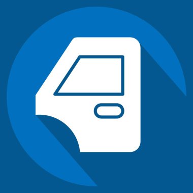 Icon Body Parts. related to Car Service symbol. Long Shadow Style. repairin. engine. simple illustration