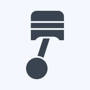 Icon Piston. related to Car Service symbol. Glyph Style. repairin. engine. simple illustration