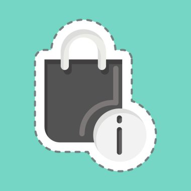 Sticker line cut Info. related to Contactless symbol. simple design editable. simple illustration