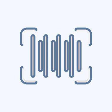 Icon Barcode. related to Contactless symbol. Doodle Style. simple design editable. simple illustration