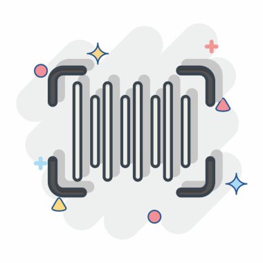 Icon Barcode. related to Contactless symbol. Comic Style. simple design editable. simple illustration