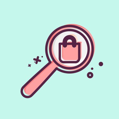 Icon Product Search. related to Contactless symbol. MBE Style. simple design editable. simple illustration