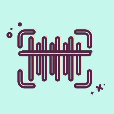 Icon Barcode Scan. related to Contactless symbol. MBE Style. simple design editable. simple illustration