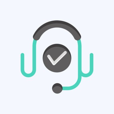 Icon Customer Service. related to Contactless symbol. glyph style. simple design editable. simple illustration