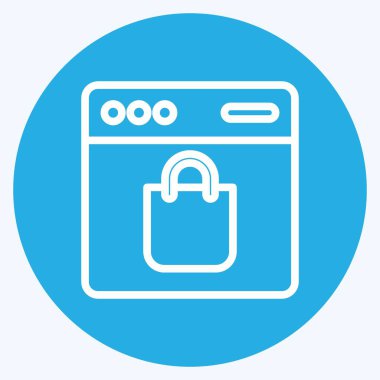 Icon Website. related to Contactless symbol. Blue Eyes Style. simple design editable. simple illustration