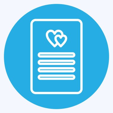 Icon Wishlist. related to Contactless symbol. Blue Eyes Style. simple design editable. simple illustration