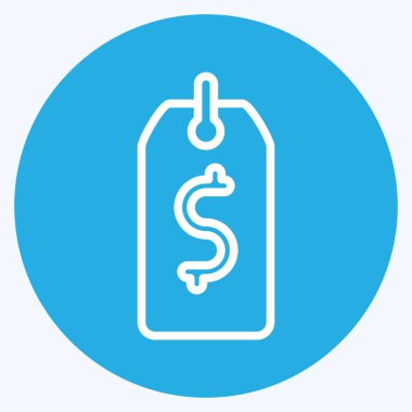Icon Price Tag. related to Contactless symbol. Blue Eyes Style. simple design editable. simple illustration