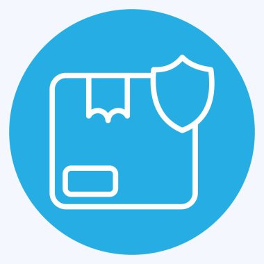 Icon Order Protection. related to Contactless symbol. Blue Eyes Style. simple design editable. simple illustration