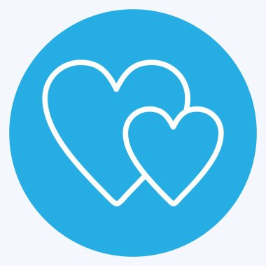 Icon Favorite. related to Contactless symbol. Blue Eyes Style. simple design editable. simple illustration