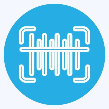 Icon Barcode Scan. related to Contactless symbol. Blue Eyes Style. simple design editable. simple illustration