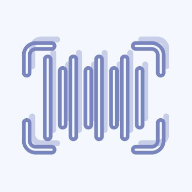 Icon Barcode. related to Contactless symbol. Two Tone Style. simple design editable. simple illustration