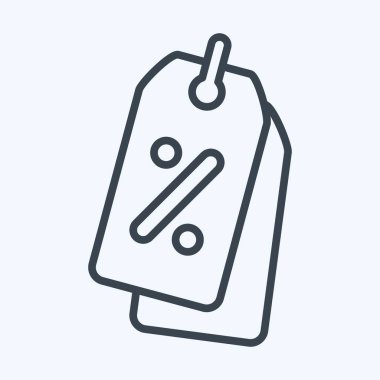 Icon Promotion. related to Contactless symbol. Line Style. simple design editable. simple illustration
