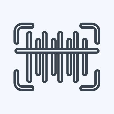Icon Barcode Scan. related to Contactless symbol. Line Style. simple design editable. simple illustration