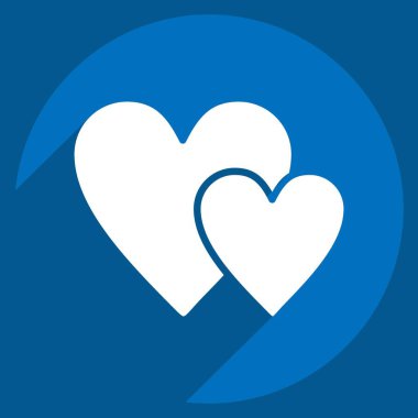 Icon Favorite. related to Contactless symbol. Long Shadow Style. simple design editable. simple illustration