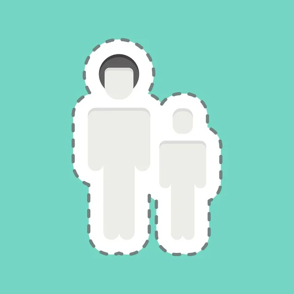 Εικονίδιο Πατέρας Και Υιός Που Σχετίζονται Οικογενειακό Σύμβολο Απλό Σχεδιασμό — Διανυσματικό Αρχείο
