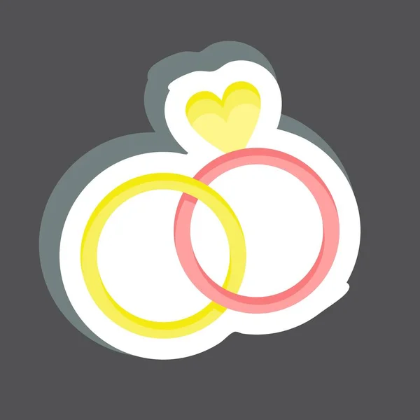 Ікона Перстень Родинний Символ Простий Дизайн Редагований Проста Ілюстрація — стоковий вектор