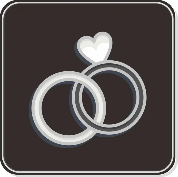 Icône Ring Lié Symbole Famille Conception Simple Modifiable Illustration Simple — Image vectorielle