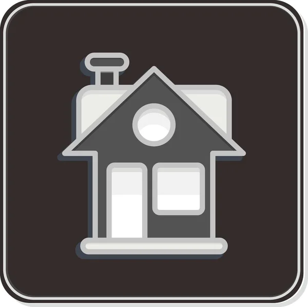 Будинок Ікона Родинний Символ Простий Дизайн Редагований Проста Ілюстрація — стоковий вектор
