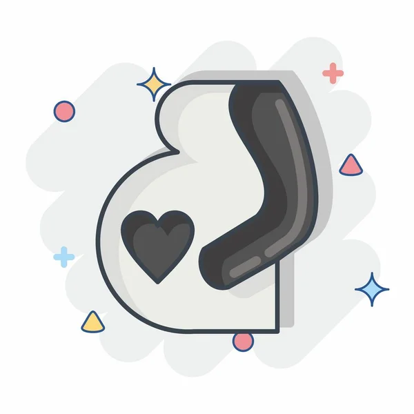 Εγκυμοσύνη Που Σχετίζονται Οικογενειακό Σύμβολο Απλό Σχεδιασμό Επεξεργάσιμο Απλή Απεικόνιση — Διανυσματικό Αρχείο