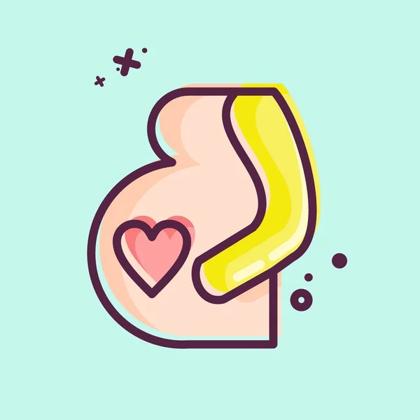 Ikona Těhotenství Související Symbolem Rodiny Jednoduchý Design Upravitelný Jednoduchá Ilustrace — Stockový vektor