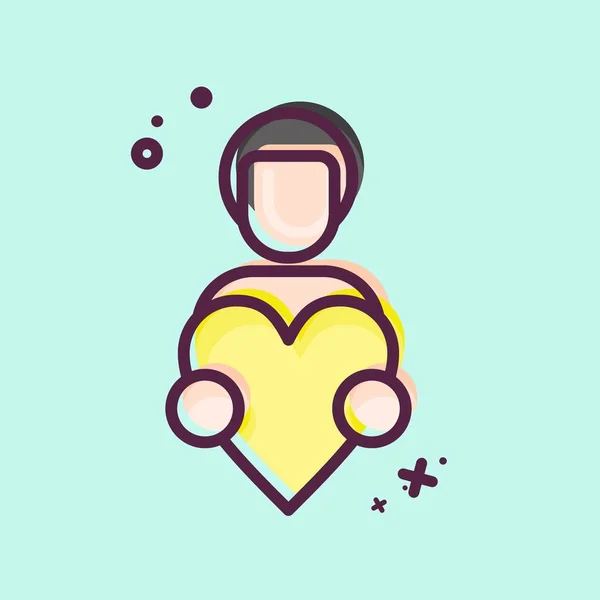 Ikone Love Hand Verwandt Mit Dem Symbol Familie Einfaches Design — Stockvektor