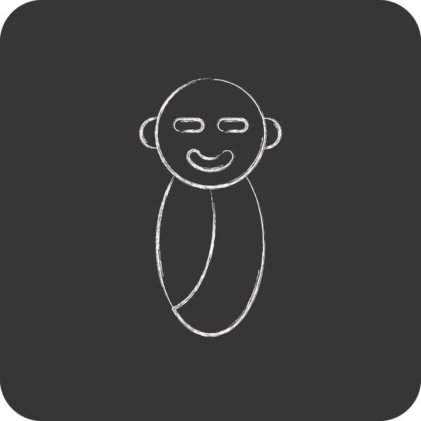 Икона Новорожденная. Относится к символу семьи. простой дизайн редактируемый. простая иллюстрация