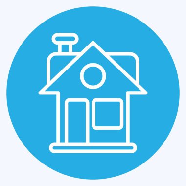 Simge Evi. Aile sembolü ile ilgili. Kabartma tarzı. Basit dizayn edilebilir. Basit resimleme