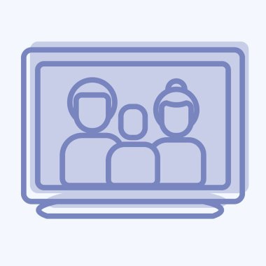 Simge fotoframı. Aile sembolü ile ilgili. Basit dizayn edilebilir. Basit resimleme