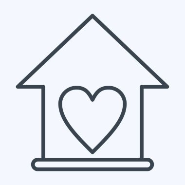 Icon Love Ailesi. Aile sembolü ile ilgili. Kabartma tarzı. Basit dizayn edilebilir. Basit resimleme