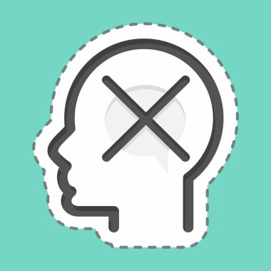 Simge Hoşgörüsüzlüğü. Psikoloji Kişiliği sembolüyle ilgili. Basit dizayn edilebilir. Basit resimleme