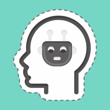 Simge Android. Psikoloji Kişiliği sembolüyle ilgili. Basit dizayn edilebilir. Basit resimleme