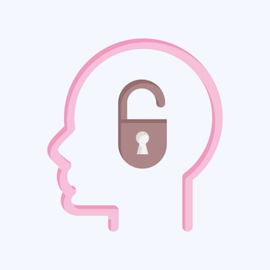 Simge Zayıflığı. Psikoloji Kişiliği sembolüyle ilgili. Basit dizayn edilebilir. Basit resimleme