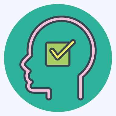 Simge inançları. Psikoloji Kişiliği sembolüyle ilgili. Basit dizayn edilebilir. Basit resimleme