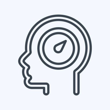 İkon İradesi. Psikoloji Kişiliği sembolüyle ilgili. Basit dizayn edilebilir. Basit resimleme