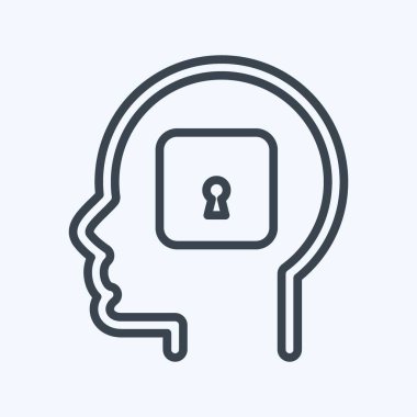 Simge Psikolojisi. Psikoloji Kişiliği sembolüyle ilgili. Basit dizayn edilebilir. Basit resimleme