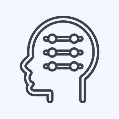 Simge Makinesi Öğrenme. Psikoloji Kişiliği sembolüyle ilgili. Basit dizayn edilebilir. Basit resimleme