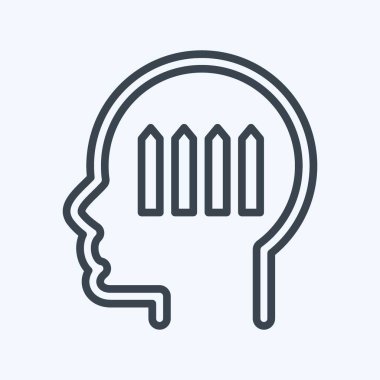 Simge Otizmi. Psikoloji Kişiliği sembolüyle ilgili. Basit dizayn edilebilir. Basit resimleme