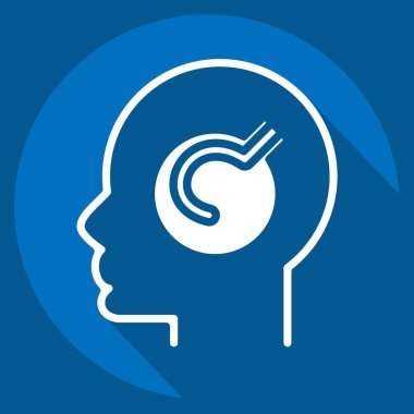 Simge Zihinsel Sorunu. Psikoloji Kişiliği sembolüyle ilgili. Basit dizayn edilebilir. Basit resimleme