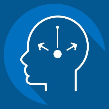 İkon Şüphesi. Psikoloji Kişiliği sembolüyle ilgili. Basit dizayn edilebilir. Basit resimleme