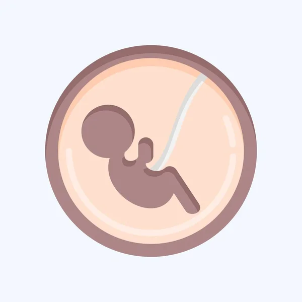 Εικονίδιο Μωρό Που Σχετίζονται Οικογενειακό Σύμβολο Επίπεδο Στυλ Απλό Σχεδιασμό — Διανυσματικό Αρχείο
