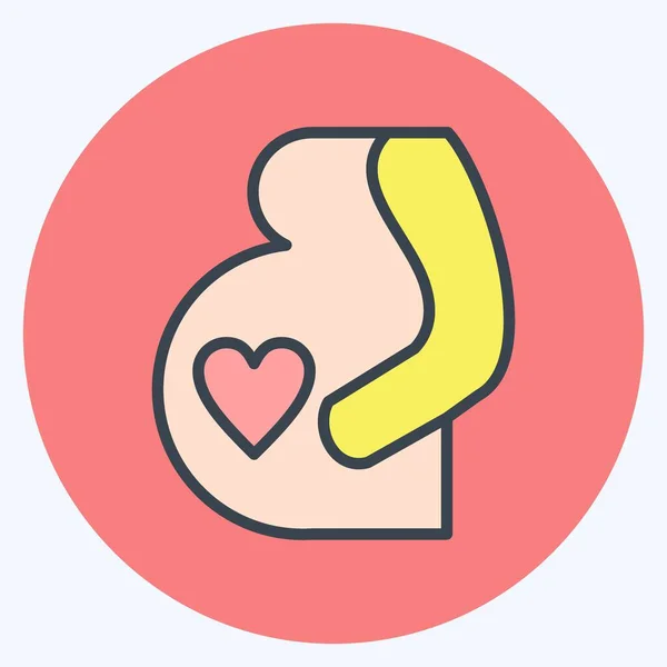 Icono Embarazo Relacionado Con Símbolo Familia Diseño Simple Editable Ilustración — Vector de stock