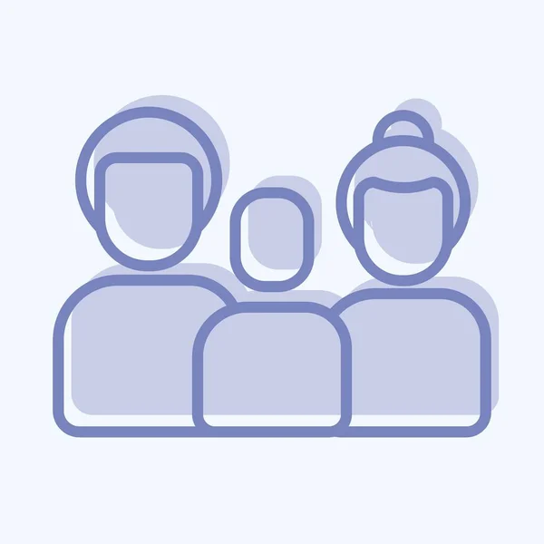 Οικογένεια Εικόνων Που Σχετίζονται Οικογενειακό Σύμβολο Στυλ Glyph Απλό Σχεδιασμό — Διανυσματικό Αρχείο