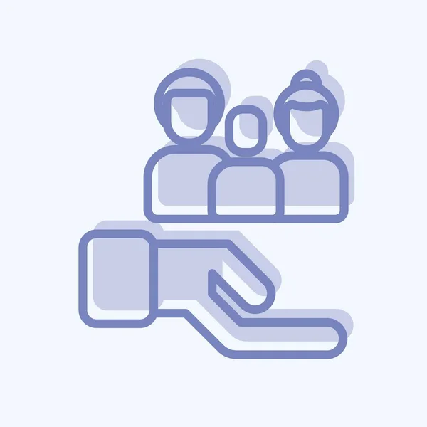Icon Family Care Relacionado Con Símbolo Familia Estilo Glifo Diseño — Vector de stock