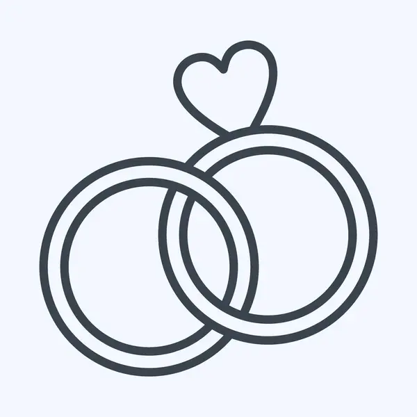 Ікона Перстень Родинний Символ Простий Дизайн Редагований Проста Ілюстрація — стоковий вектор