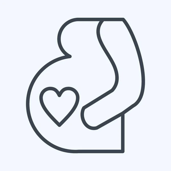 Ikone Schwangerschaft Verwandt Mit Dem Symbol Familie Einfaches Design Editierbar — Stockvektor