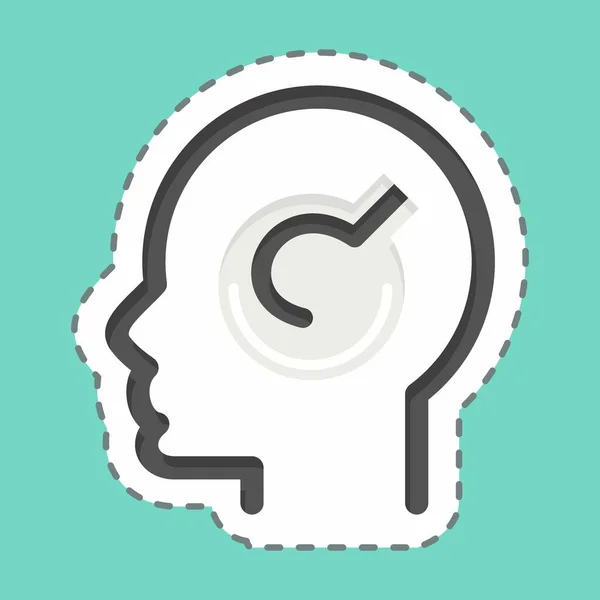 Icon Problema Mental Relacionado Com Psicologia Símbolo Personalidade Design Simples — Vetor de Stock