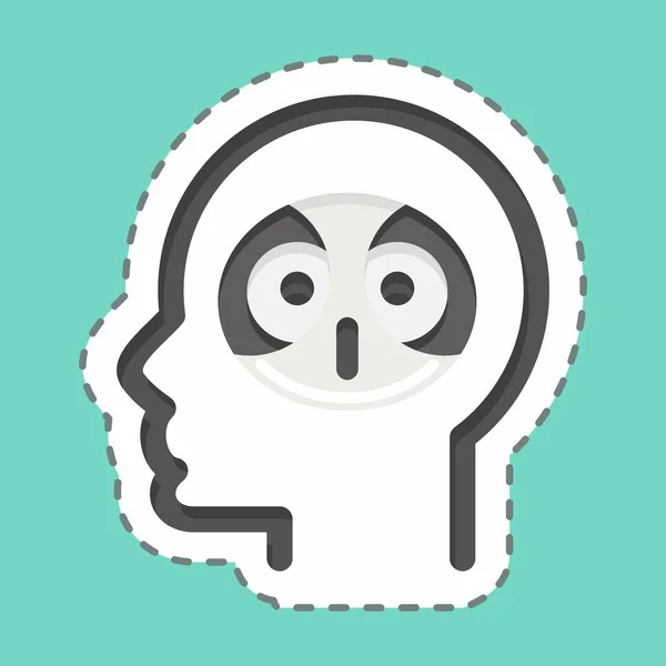 Icon Erudition Relacionado Com Psicologia Símbolo Personalidade Design Simples Editável — Vetor de Stock