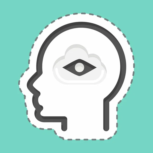Ikona Marzeń Związane Symbolem Osobowości Psychologicznej Prosty Projekt Można Edytować — Wektor stockowy