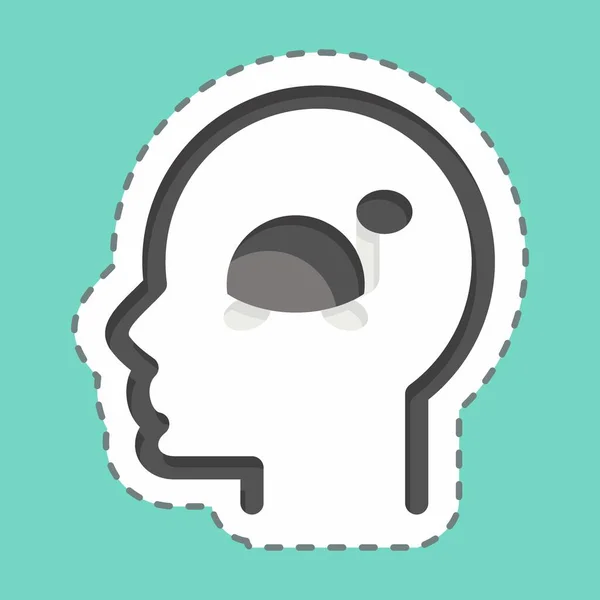 Icono Demencia Relacionado Con Psicología Símbolo Personalidad Diseño Simple Editable — Vector de stock