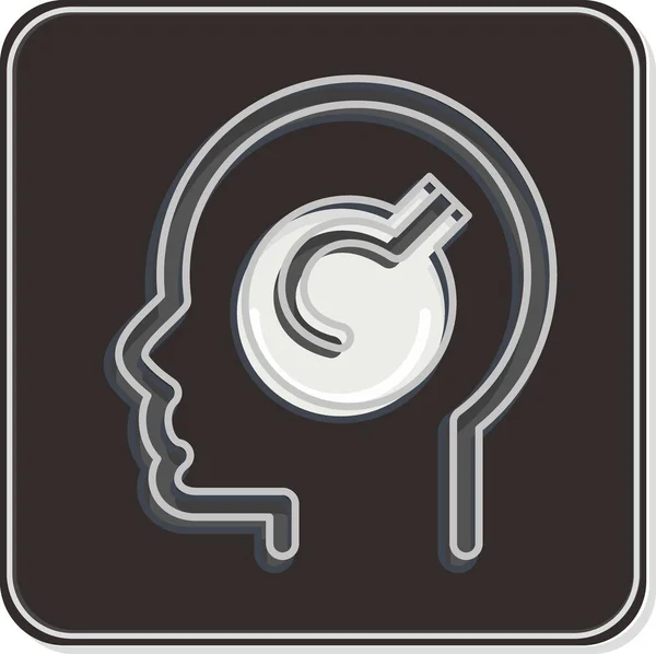 Problème Mental Icône Lié Symbole Psychologie Personnalité Conception Simple Modifiable — Image vectorielle